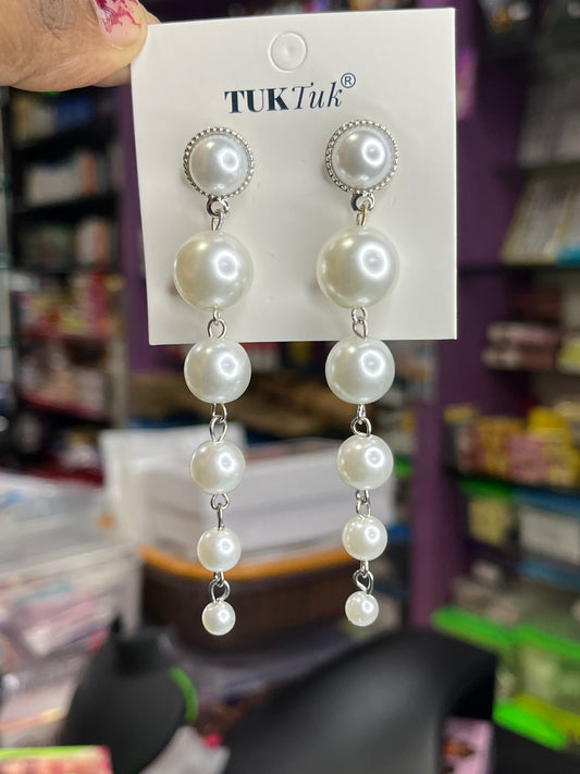 Premium white beads earring